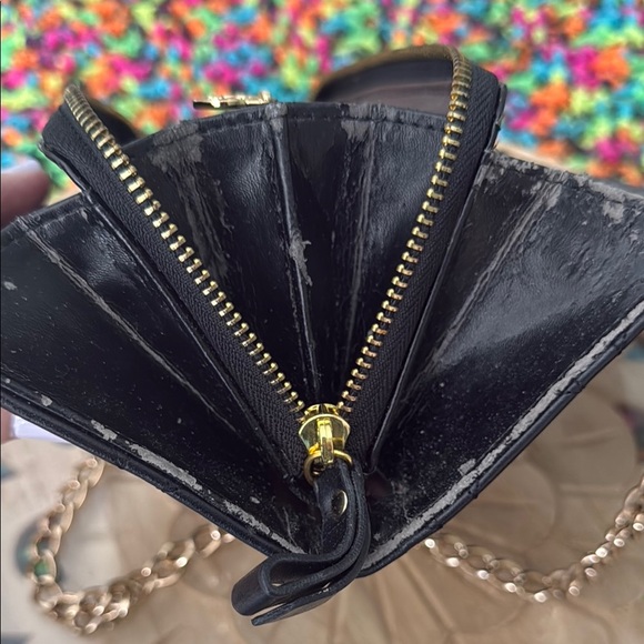 Tory Burch Black and Gold Quilted Clutch Vintage With Dust Bag - Picture 6 of 12